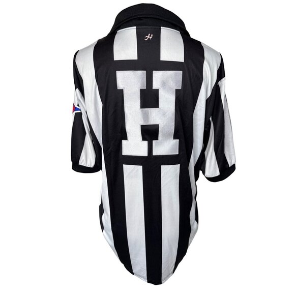 Honigs Referee Shirt Black & White Stripes Zip Collar L - Picture 3 of 7
